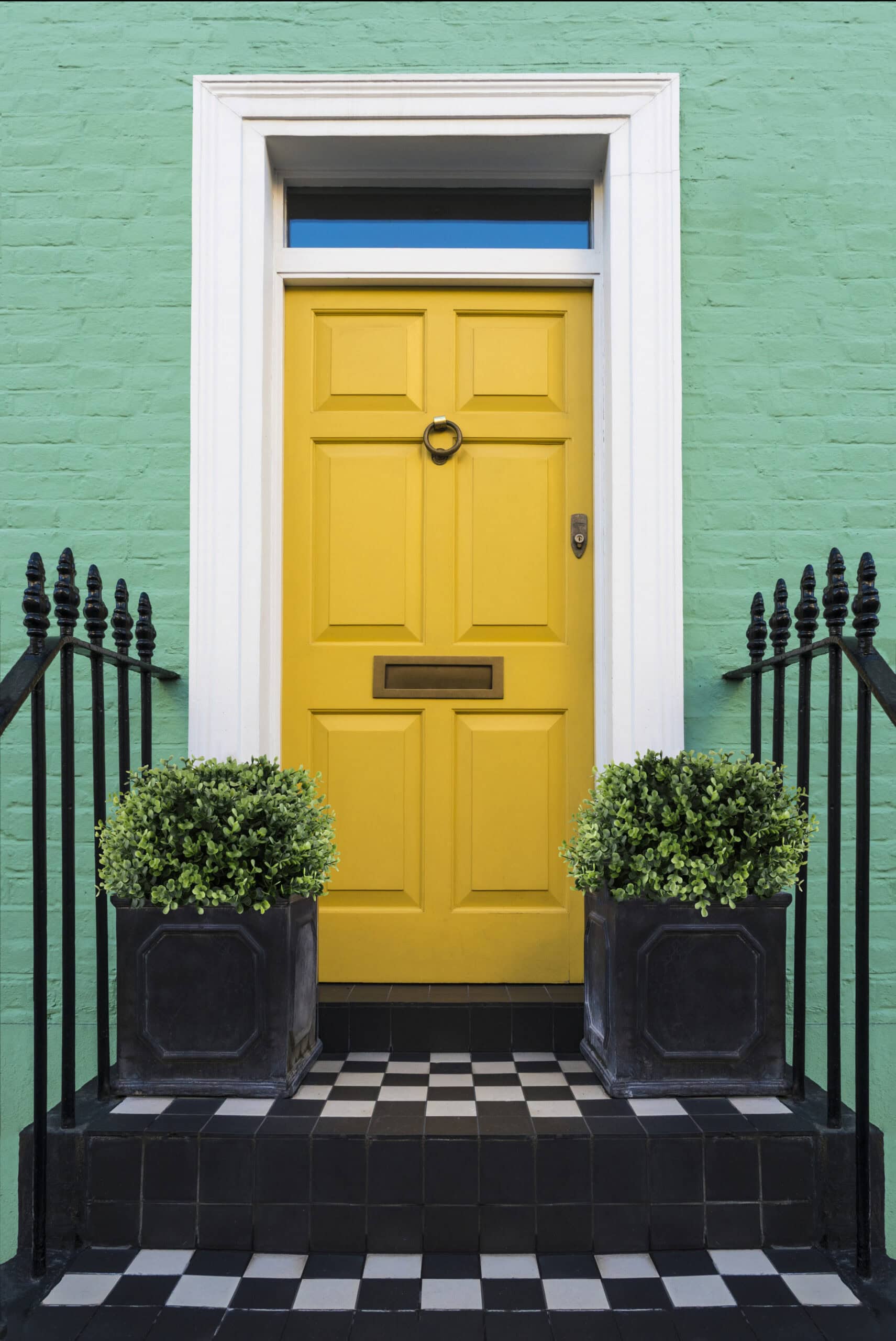 Yellow Coloured UPVC Door